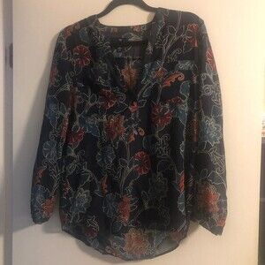 Gap Sheer Floral Top Blouse Size S